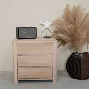 Mesa de centro Elsa 30 em madeira maciça de carvalho, 56,4 x 44 x 55 cm, NordicStory