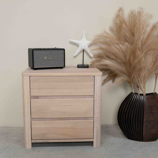 Mesa de centro Elsa 30 em madeira maciça de carvalho, 56,4 x 44 x 55 cm, NordicStory