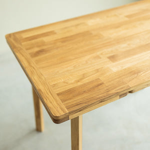 NordicStory Mesa de jantar extensível em madeira maciça de carvalho sustentável