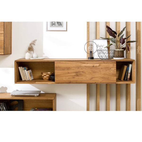 NordicStory Roupeiro flutuante de carvalho maciço