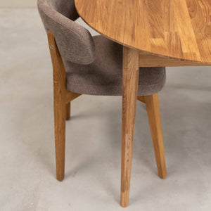 Roble.Store Mesa de jantar extensível redonda em madeira de carvalho maciço