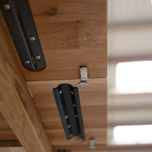 NordicStory Mesa de jantar extensível em madeira de carvalho maciço Genebra