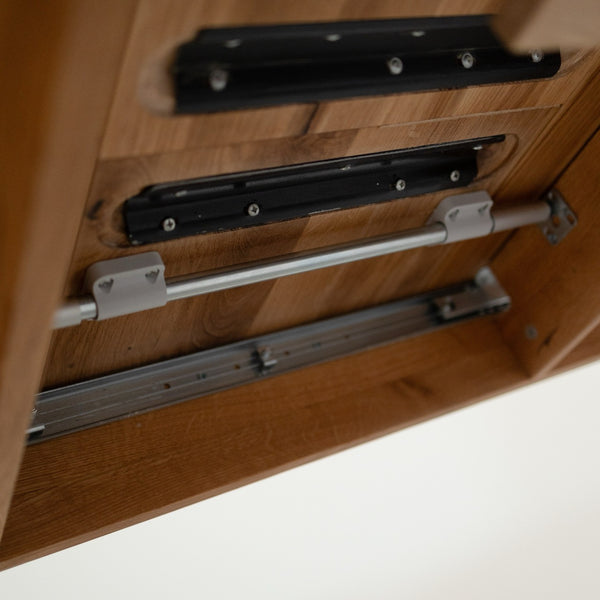 NordicStory Mesa de jantar extensível em madeira de carvalho maciço Genebra