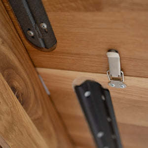 NordicStory Mesa de jantar extensível em madeira de carvalho maciço Genebra