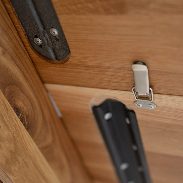 NordicStory Mesa de jantar extensível em madeira de carvalho maciço Genebra