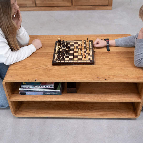 Mesa de centro em carvalho maciço Genebra