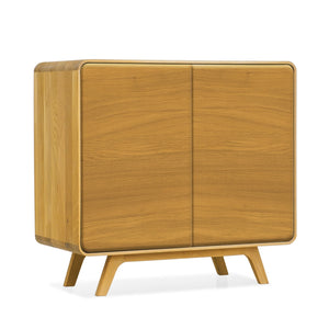 NordicStory Aparador em carvalho maciço Geneva 1, 90 x 45 x 86 cm.