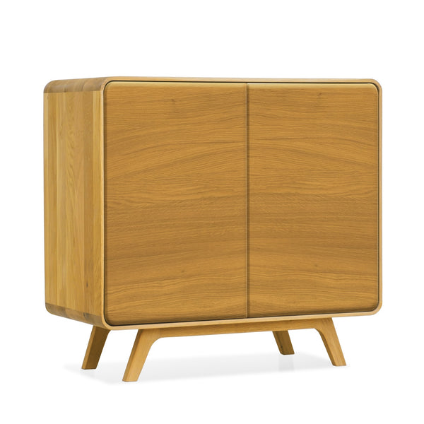 NordicStory Aparador em carvalho maciço Geneva 1, 90 x 45 x 86 cm.