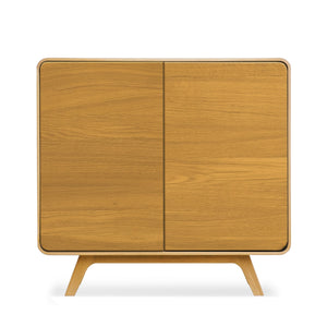 NordicStory Aparador em carvalho maciço Geneva 1, 90 x 45 x 86 cm.