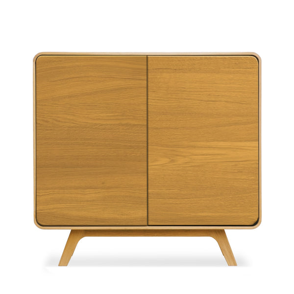 NordicStory Aparador em carvalho maciço Geneva 1, 90 x 45 x 86 cm.