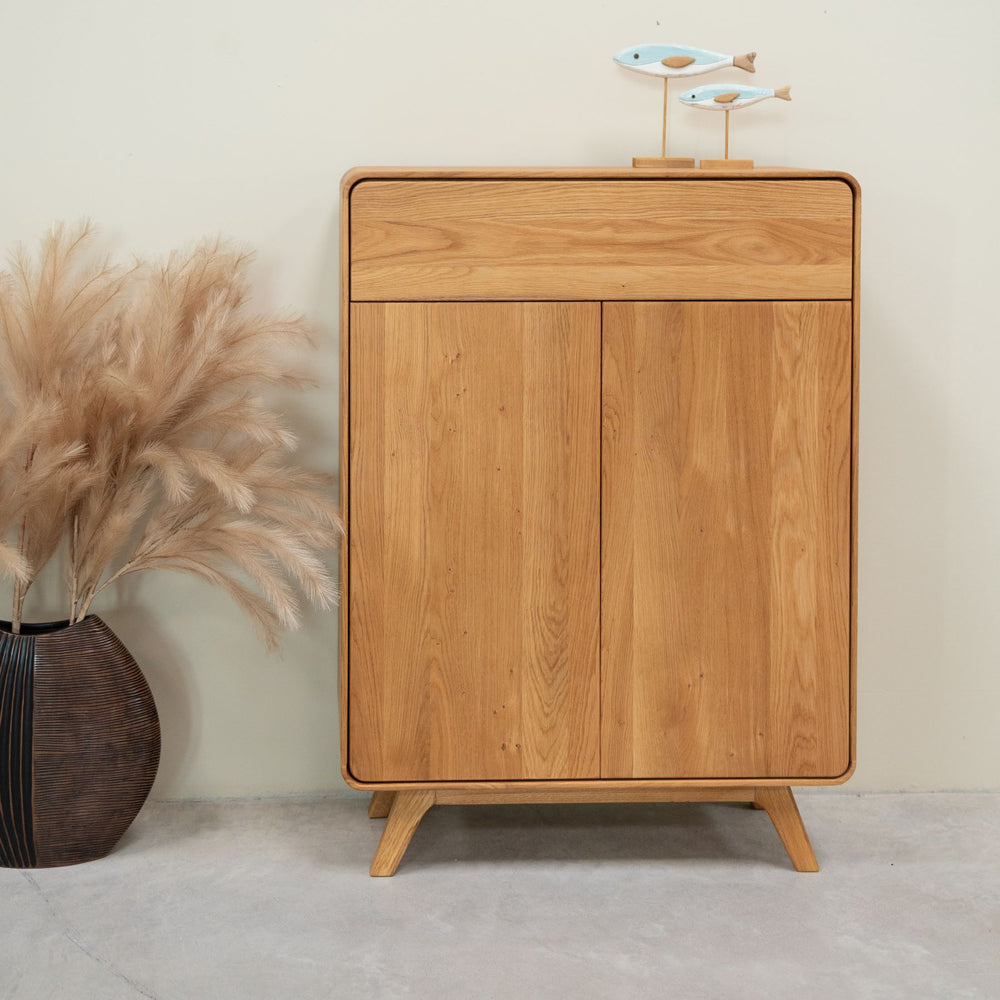 Sapateira de madeira maciça de carvalho sustentável Geneva RobleStore NordicStory