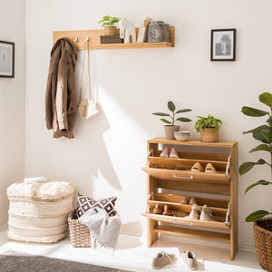 Sapateira de carvalho maciço Arizona, 70 x 23 x 89 cm | NordicStory