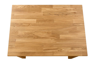 Mesa de jantar nórdica de carvalho maciço