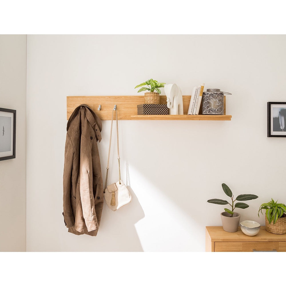 Bengaleiro de parede em carvalho maciço Arizona, 120 x 21 x 18 cm | NordicStory
