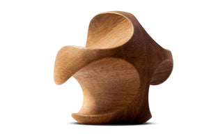 Garrafeira de carvalho feita à mão RUGBY, suporte para 4 garrafas