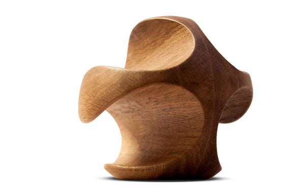 Garrafeira de carvalho feita à mão RUGBY, suporte para 4 garrafas