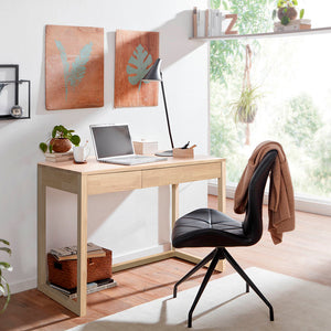 Mesa de escrita NordicStory, cómoda de carvalho maciço