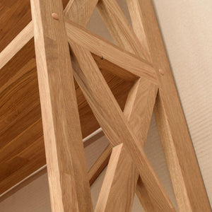 NordicStory Estante de madeira maciça de carvalho nórdico Estante de madeira maciça de carvalho nórdico