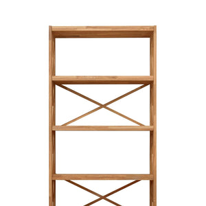 NordicStory Estante de madeira maciça de carvalho nórdico Estante de madeira maciça de carvalho nórdico