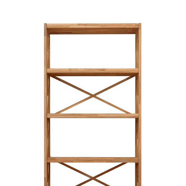 NordicStory Estante de madeira maciça de carvalho nórdico Estante de madeira maciça de carvalho nórdico