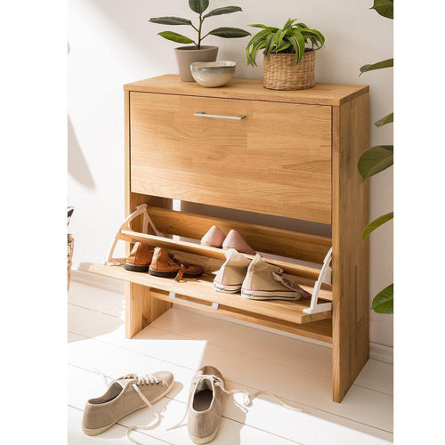 NordicStory Calçado de carvalho estreito de madeira maciça