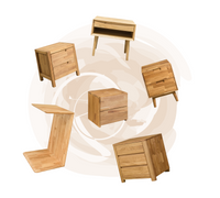 NordicStory, mobiliário de madeira maciça, carvalho, mesa de cabeceira, mesinha de cabeceira, mesa de cabeceira, mesa de cabeceira