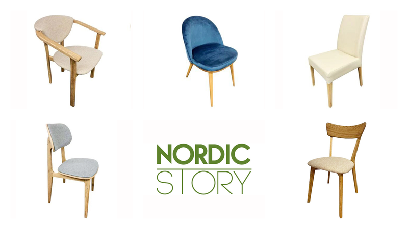 Cadeiras de carvalho maciço NordicStory em estilo nórdico escandinavo