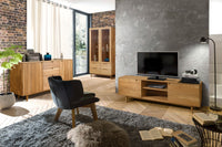 NordicStory, mobiliário, casa, sala de estar, madeira maciça, carvalho, armário de tv, aparador, armário, armário de exposição