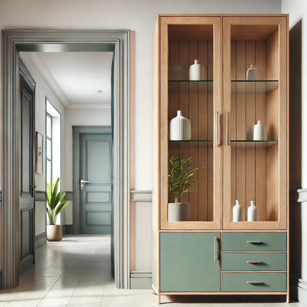 De que cor pintar um expositor de madeira para o corredor?