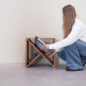 Mesa de apoio, mesa de cabeceira em carvalho maciço Dinamarca, 45 x 30 x 45 cm | NordicStory