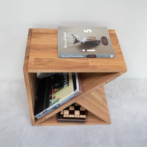 Mesa de apoio, mesa de cabeceira em carvalho maciço Dinamarca, 45 x 30 x 45 cm | NordicStory