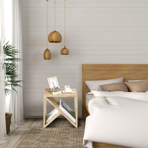 Mesa de apoio, mesa de cabeceira em carvalho maciço Dinamarca, 45 x 30 x 45 cm | NordicStory