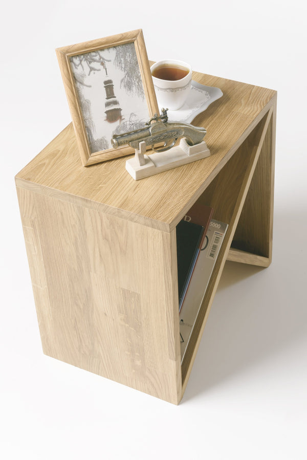 Mesa de apoio, mesa de cabeceira em carvalho maciço Dinamarca, 45 x 30 x 45 cm | NordicStory