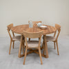 Pack de 2 ou 4 cadeiras de jantar em carvalho maciço Diana Beige | NordicStory