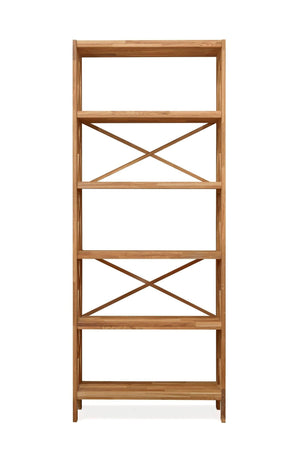 Estante de livros Estante de livros em carvalho maciço Royal, 79 x 30 x 198 cm, NordicStory