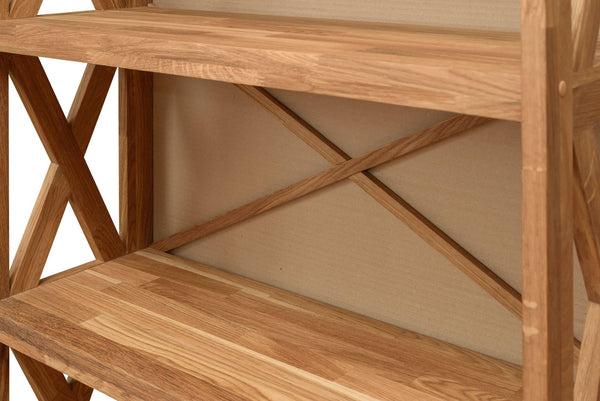 Estante de livros Estante de livros em carvalho maciço Royal, 79 x 30 x 198 cm, NordicStory