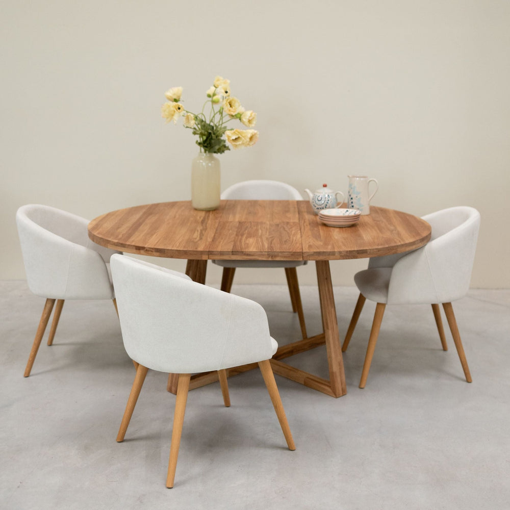 Cadeirão em carvalho maciço Ana com estofo | VESKOR