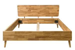Cama Escandi em carvalho maciço, 140 x 200 cm / 160 x 200 cm / 180 x 200 cm | NordicStory