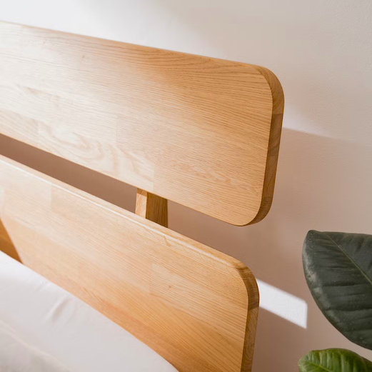 Cama Escandi 2 em carvalho maciço, 140 x 200 cm / 160 x 200 cm / 180 x 200 cm | NordicStory