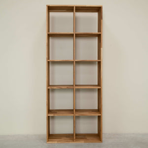 Estante de carvalho maciço Regal 10, 76 x 35 x 187 cm | NordicStory