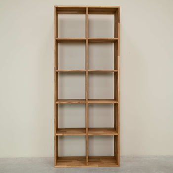 Estante de carvalho maciço Regal 10, 76 x 35 x 187 cm | NordicStory
