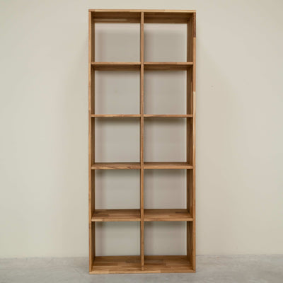 Estante de carvalho maciço Regal 10, 76 x 35 x 187 cm | NordicStory