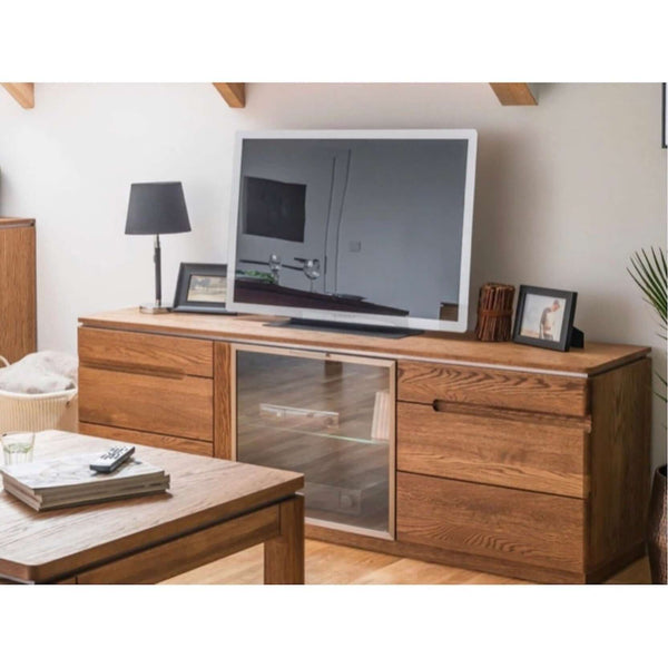 LoftStory Cómoda ou móvel de TV em carvalho Montenegro 26 180 x 42 x 59 cm.