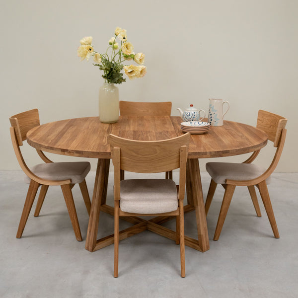 Mesa de jantar extensível em carvalho maciço MOBY | NordicStory