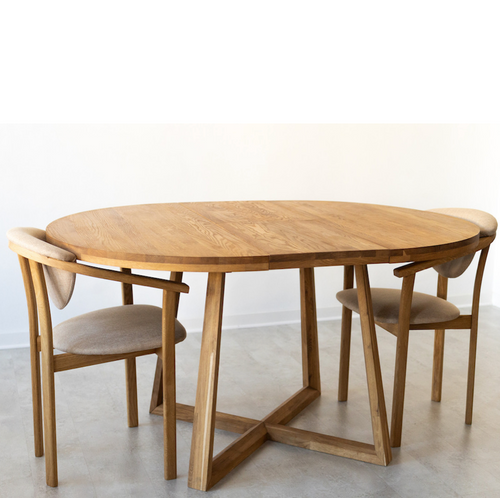 NordicStory Mesa de jantar extensível em madeira maciça de carvalho sustentável
