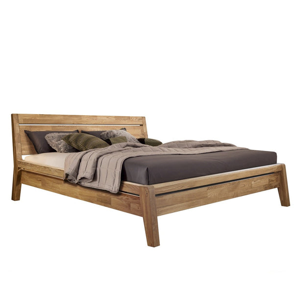 Cama de madeira maciça de carvalho NordicStory