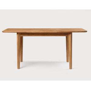 NordicStory Mesa de jantar extensível em madeira maciça de carvalho 