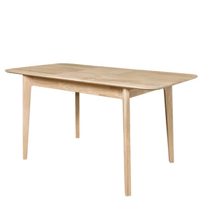 NordicStory Mesa de jantar extensível em madeira maciça de carvalho 