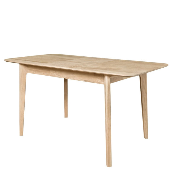 NordicStory Mesa de jantar extensível em madeira maciça de carvalho 