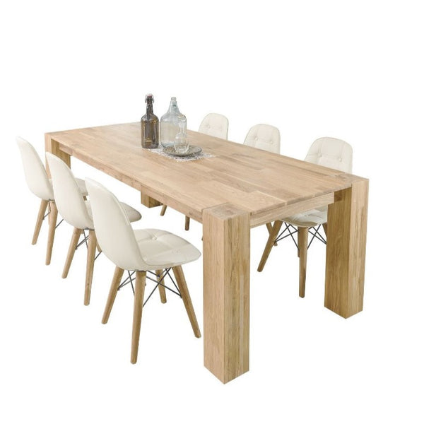 NordicStory Mesa de jantar em carvalho maciço 